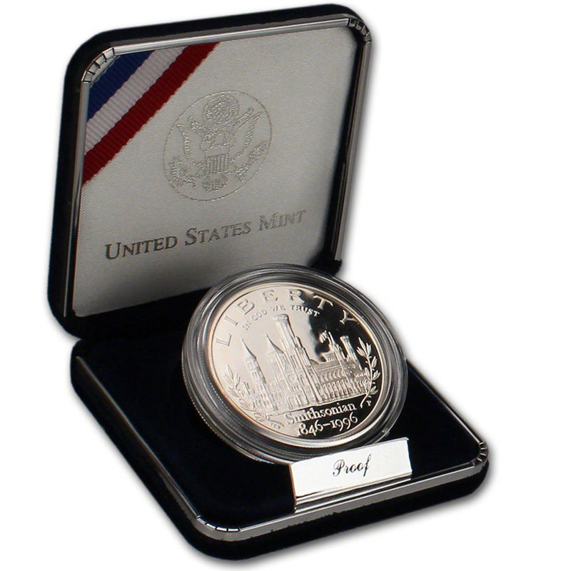 1996-P Smithsonian Proof Commemorative Dollar 90% Silver OGP