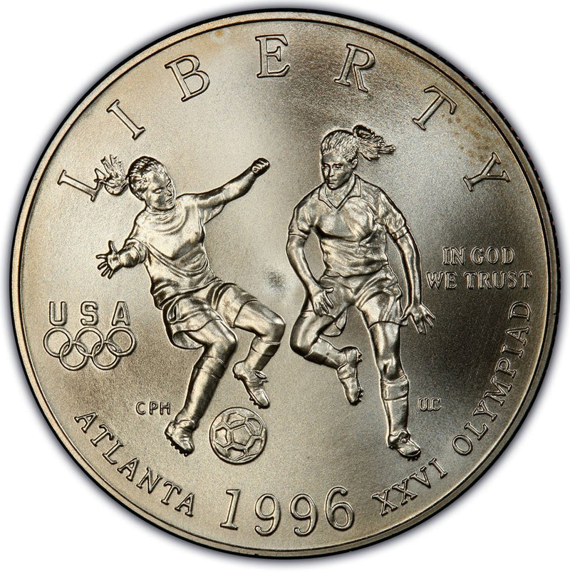 1996-S Olympic Soccer Uncirculated Commemorative Half Dollar Clad OGP