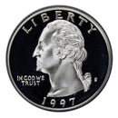 1997 -S Washington Quarter Proof 90% Silver Gem Deep Cameo US Coin