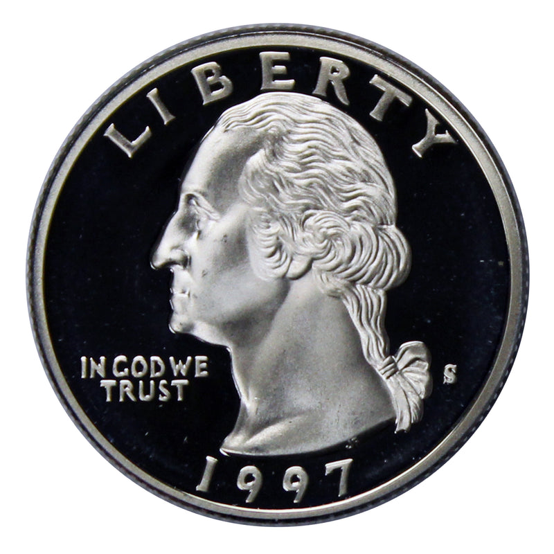 1997 -S Washington Quarter Proof 90% Silver Gem Deep Cameo US Coin