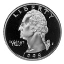 1992 - 1998 S Quarter Cameo Proof Roll 90% Silver ( 40 Coins ) Random Mix