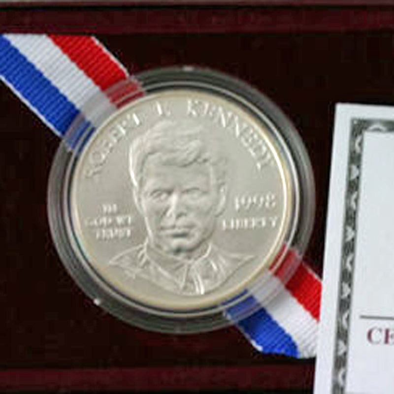 1998-S Robert F Kennedy Uncirculated Commemorative Dollar 90% Silver OGP