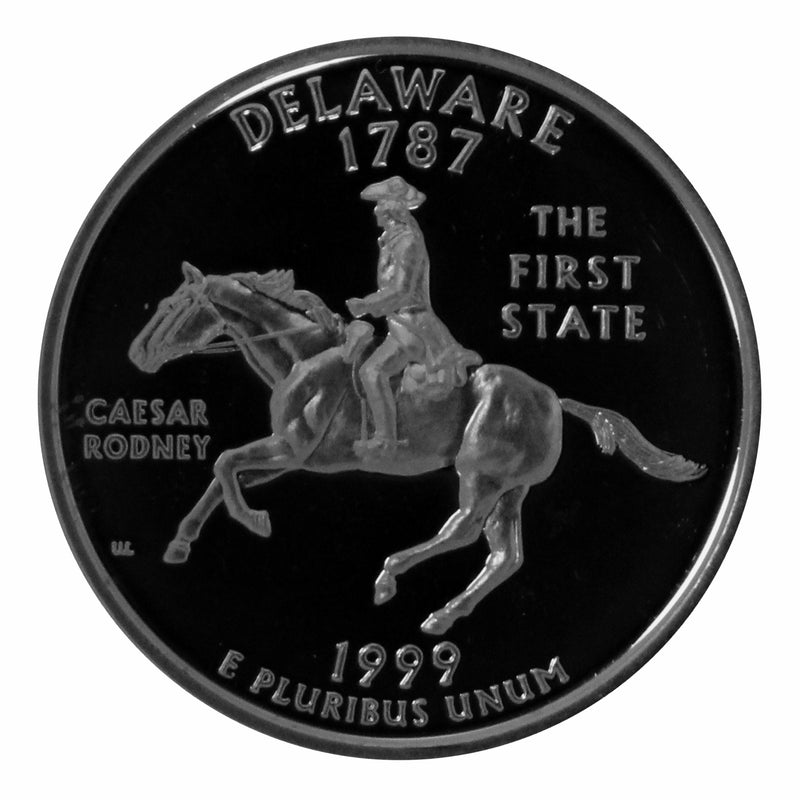 1999 S Delaware State Quarter Proof Roll CN-Clad (40 Coins)