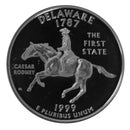 1999 S State Quarter Delaware Gem Deep Cameo Proof CN-Clad