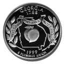 1999 S State Quarter Georgia Gem Deep Cameo Proof CN-Clad