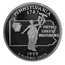 1999 S Pennsylvania State Quarter Proof Roll CN-Clad (40 Coins)