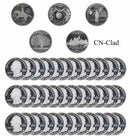 1999 S State Quarter Gem Deep Cameo Proof Roll CN-Clad (40 Coins)