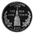 2000 S State Quarter Gem Deep Cameo Proof Roll CN-Clad (40 Coins)