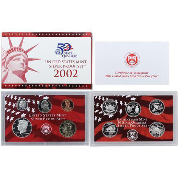 2002 Silver Proof Set (OGP) 10 coins