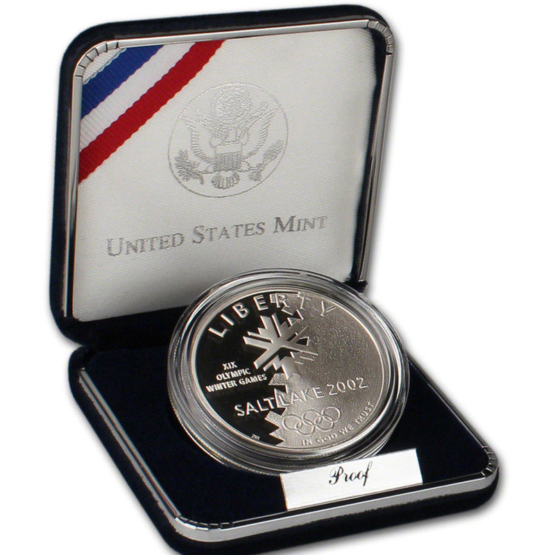 2002-P Salt Lake City Olympics Proof Commemorative Dollar 90% Silver OGP