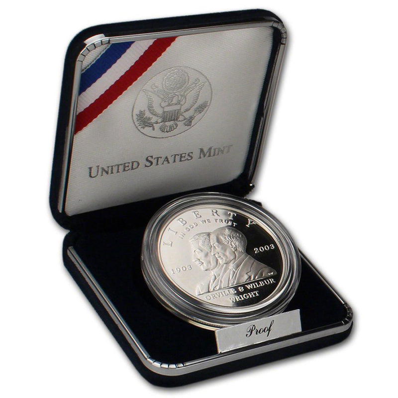 2003-P First Flight Proof Commemorative Dollar 90% Silver OGP