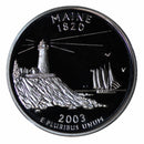 2003 S State Quarter Maine Gem Deep Cameo Proof CN-Clad