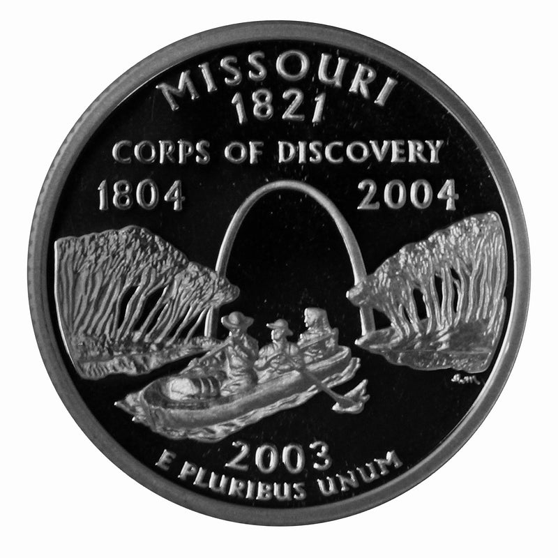 2003 S Missouri State Quarter Proof Roll CN-Clad (40 Coins)