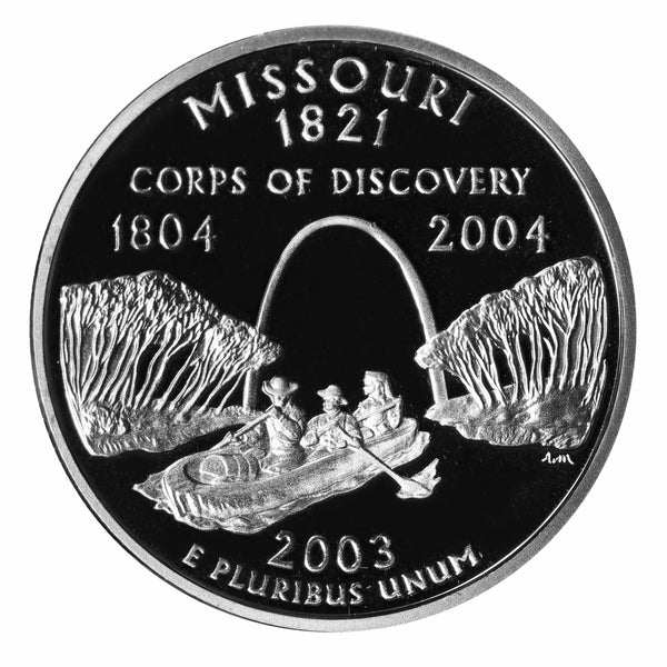 2003 S State Quarter Missouri Gem Deep Cameo Proof CN-Clad