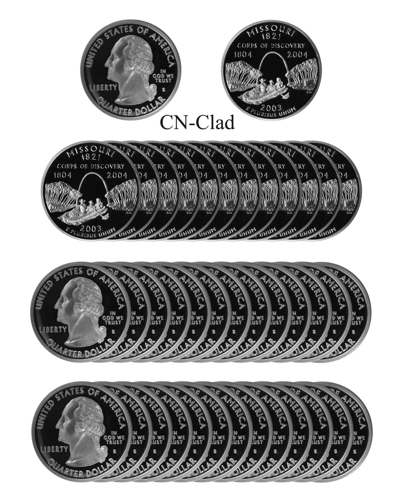 2003 S Maine State Quarter Proof Roll CN-Clad (40 Coins)