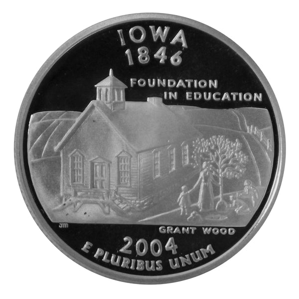 2004 S State Quarter Iowa Gem Deep Cameo Proof CN-Clad