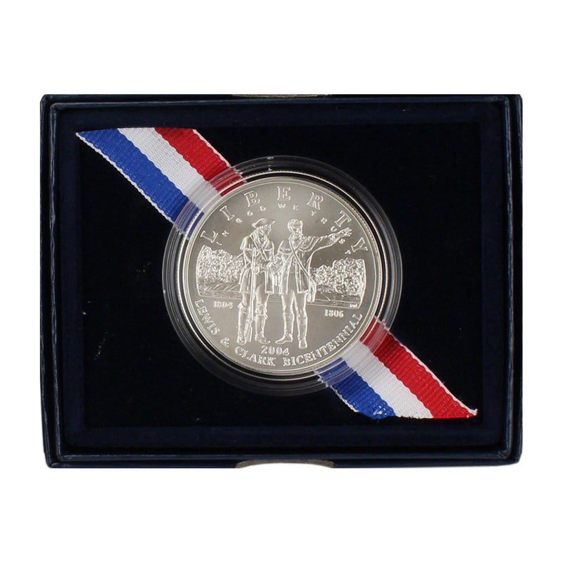 2004-P Lewis & Clark Uncirculated Commemorative Dollar 90% Silver OGP