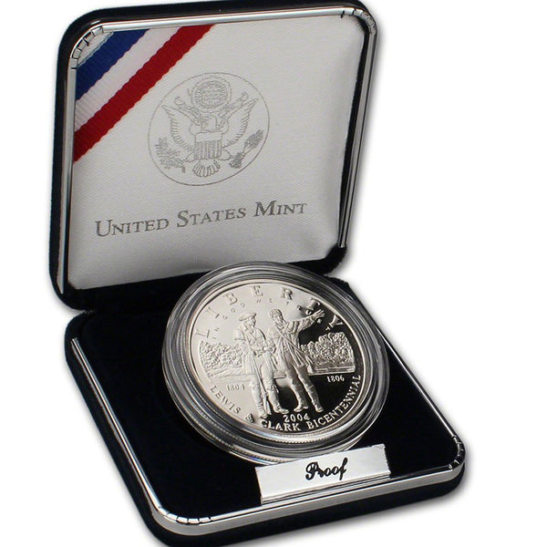 2004-P Lewis & Clark Proof Commemorative Dollar 90% Silver OGP