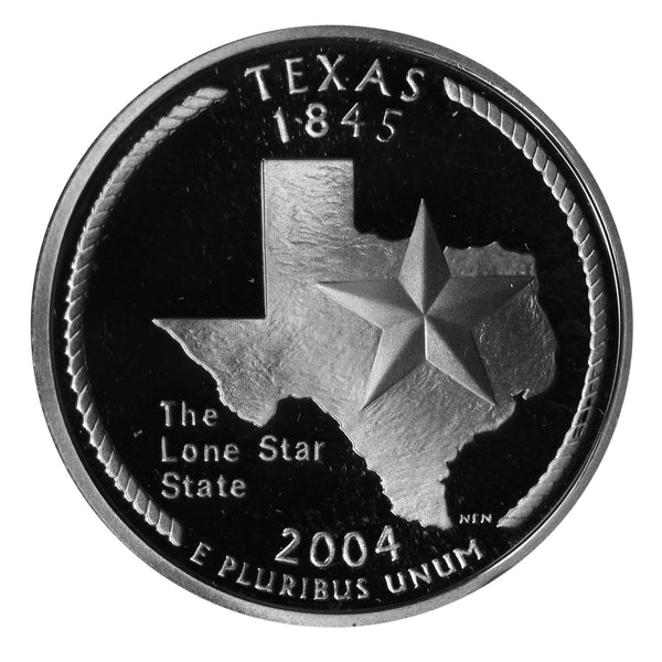 2004 S State Quarter Texas Gem Deep Cameo Proof CN-Clad
