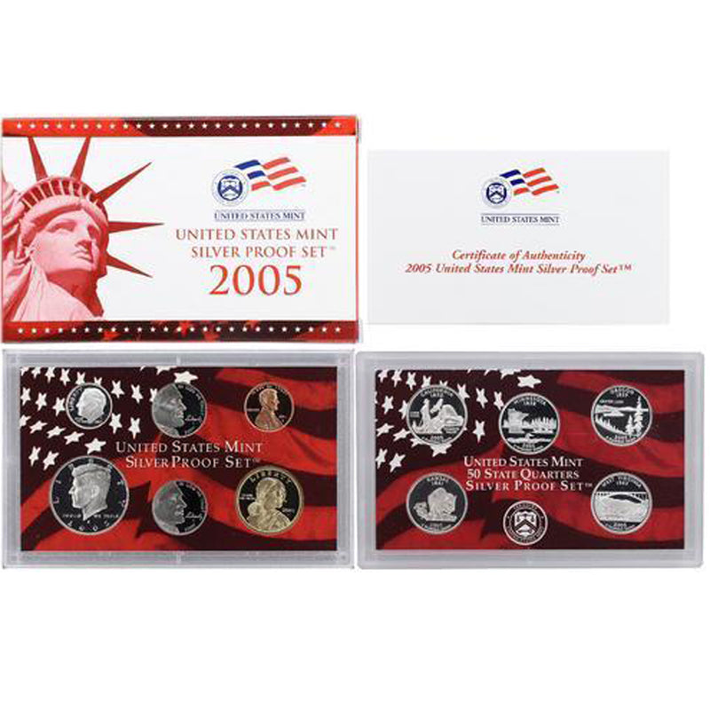 2005 Silver Proof Set (OGP) 11 coins