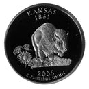 2005 S State Quarter Kansas Gem Deep Cameo Proof CN-Clad