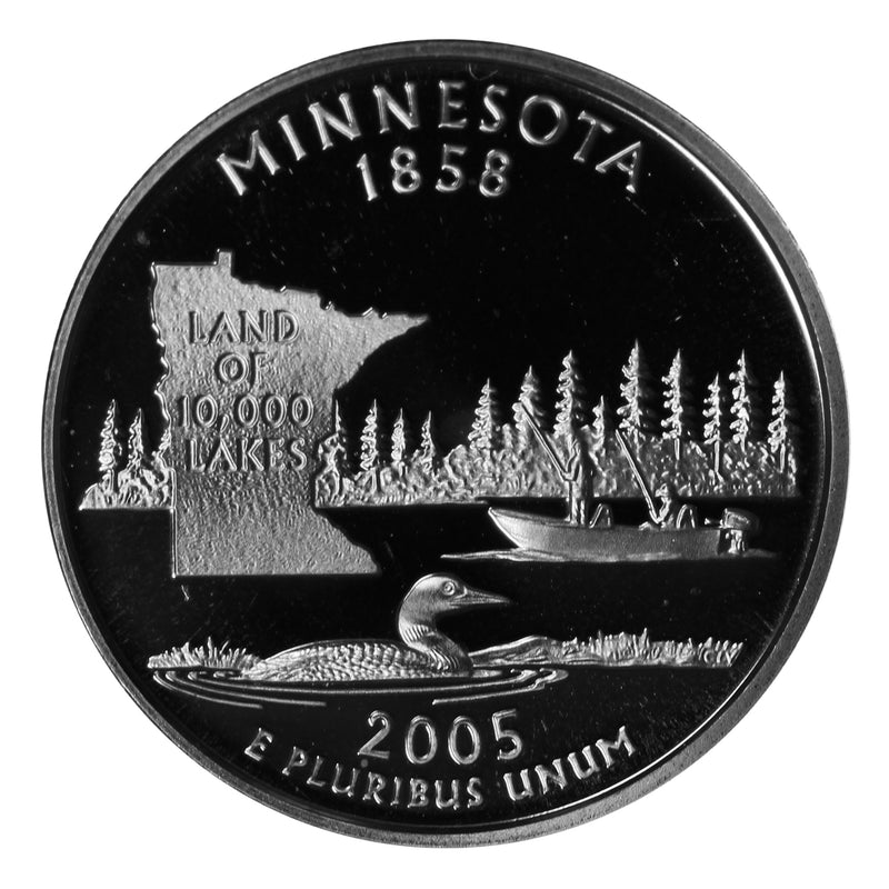 2005 S State Quarter Minnesota Gem Deep Cameo Proof 90% Silver