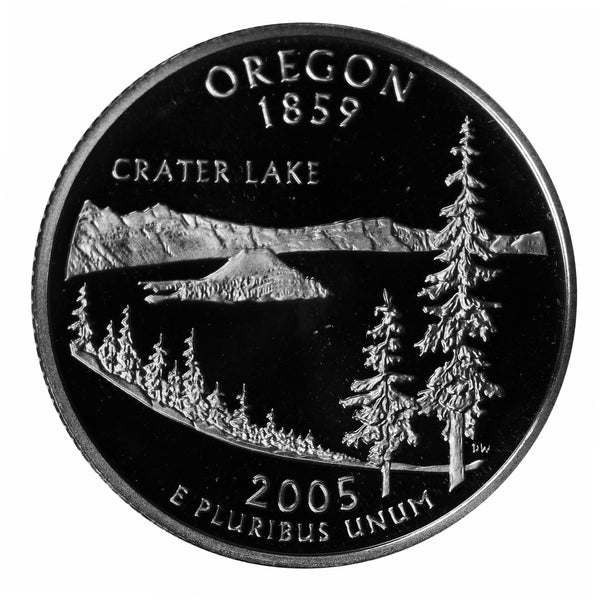 2005 S State Quarter Oregon Gem Deep Cameo Proof 90% Silver