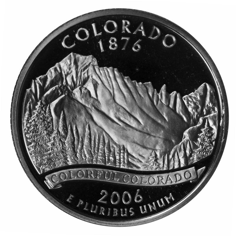 2006 S State Quarter Colorado Gem Deep Cameo Proof 90% Silver