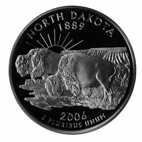 2006 S State Quarter North Dakota Gem Deep Cameo Proof 90% Silver
