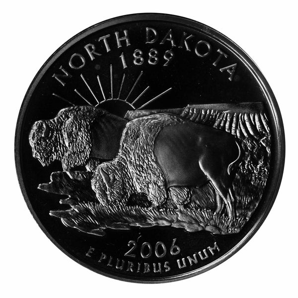 2006 S State Quarter North Dakota Gem Deep Cameo Proof CN-Clad