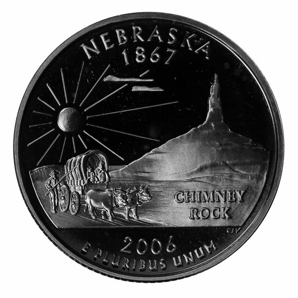 2006 S State Quarter Nebraska Gem Deep Cameo Proof CN-Clad