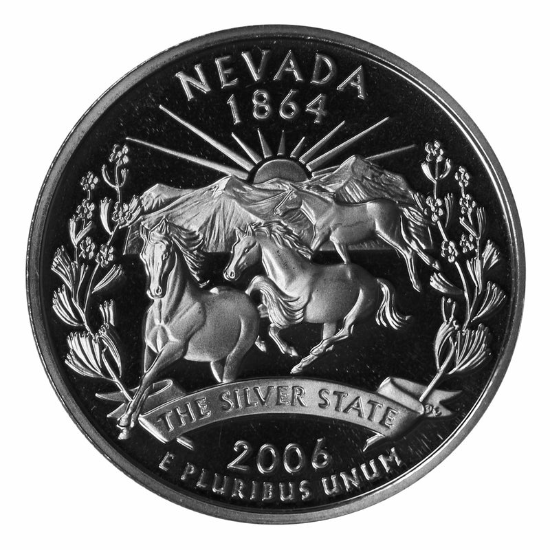 2006 S Nevada State Quarter Proof Roll CN-Clad (40 Coins)