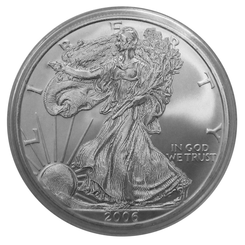 2006 P American Eagle Silver REVERSE Proof 1 oz dollar - No Box or COA
