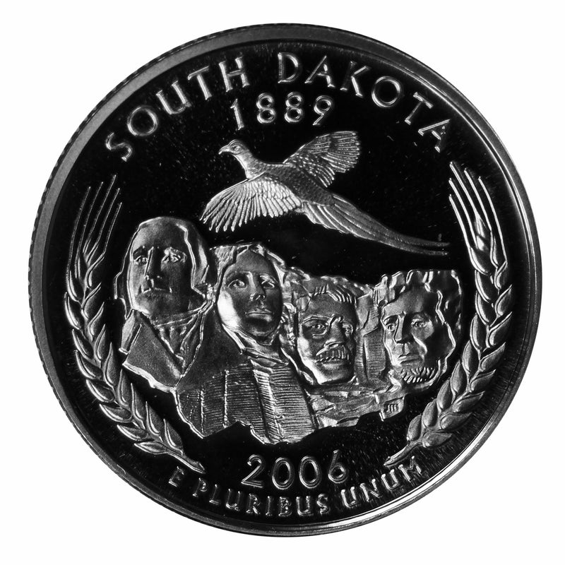 2006 S State Quarter South Dakota Gem Deep Cameo Proof 90% Silver