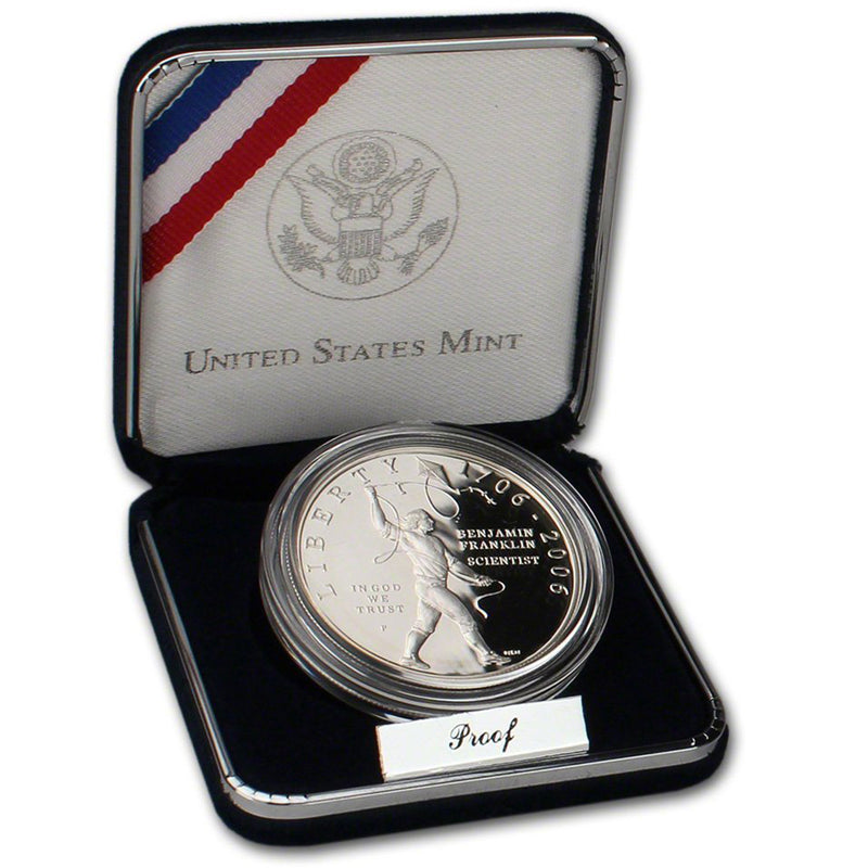 2006-P Franklin Scientist Proof Commemorative Dollar 90% Silver OGP