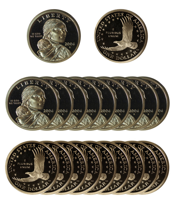 2006 S Sacagawea Dollar Gem Deep Cameo Proof Roll (20 Coins)