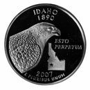 2007 S State Quarter Idaho Gem Deep Cameo Proof 90% Silver