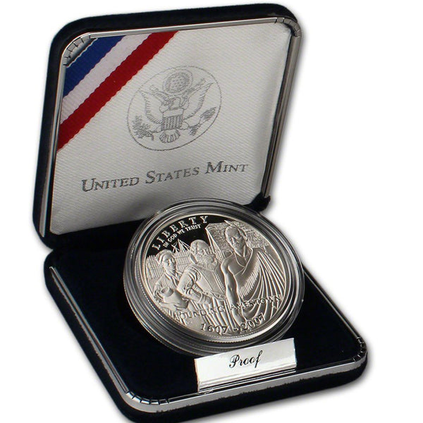 2007-P Jamestown Proof Commemorative Dollar 90% Silver OGP