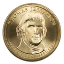 2007 Thomas Jefferson Presidential Dollar Bank Roll Sealed BU Clad 25 US Coin