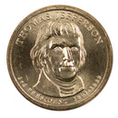 2007 -P Thomas Jefferson Presidential Dollar BU Clad US Coin