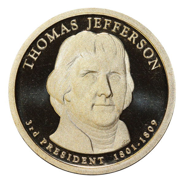 2007-S Thomas Jefferson Presidential Proof Dollar Gem Deep Cameo US Coin