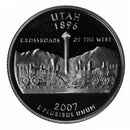2007 S State Quarter Utah Gem Deep Cameo Proof 90% Silver
