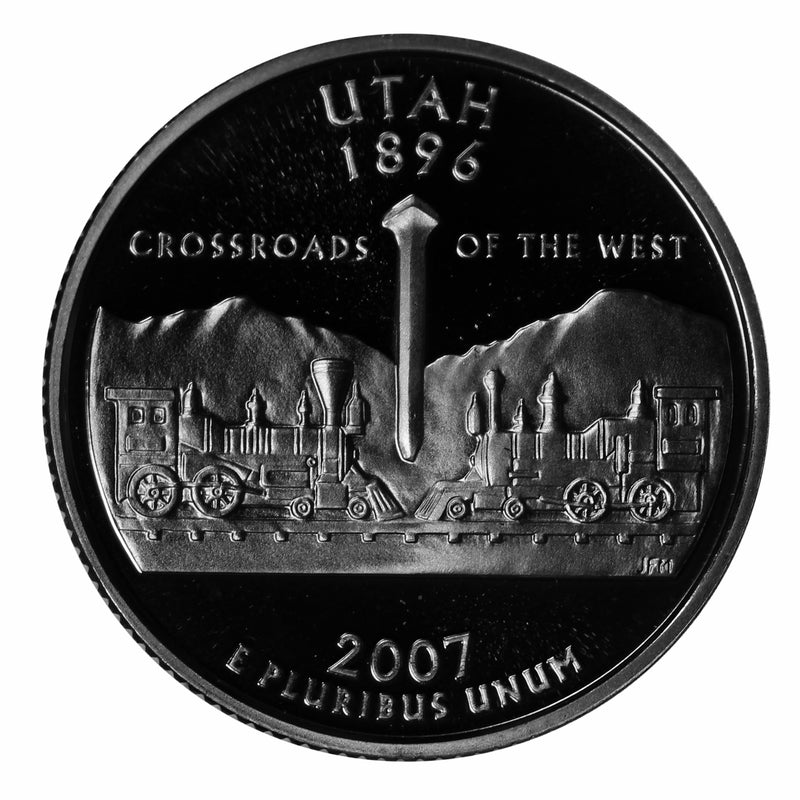 2007 S State Quarter Utah Gem Deep Cameo Proof CN-Clad