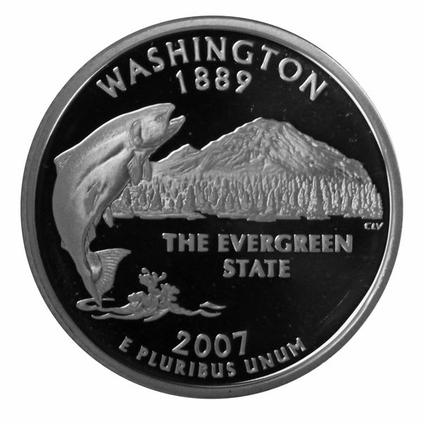 2007 S State Quarter Washington Gem Deep Cameo Proof CN-Clad