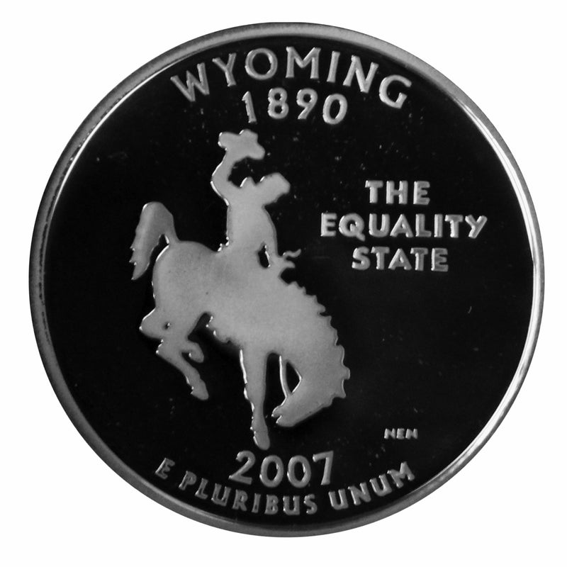 2007 S State Quarter Wyoming Gem Deep Cameo Proof CN-Clad