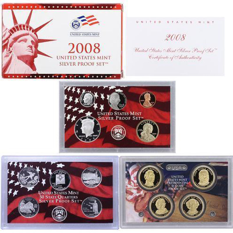 2008 Silver Proof Set (OGP) 14 coins