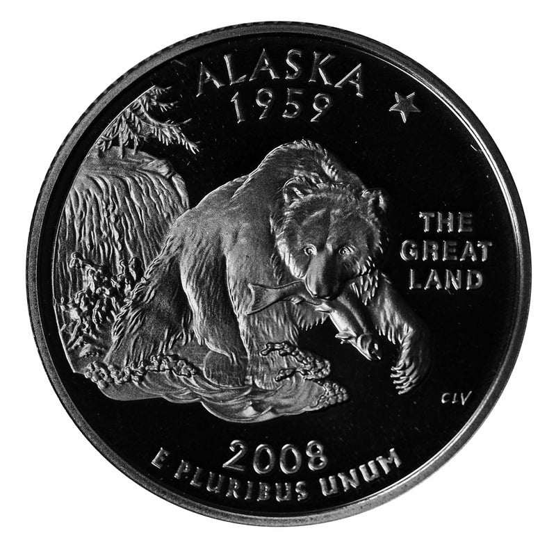 2008 S State Quarter Gem Deep Cameo Proof Roll CN-Clad (40 Coins)