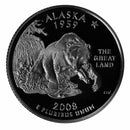 2008 S State Quarter Alaska Gem Deep Cameo Proof CN-Clad