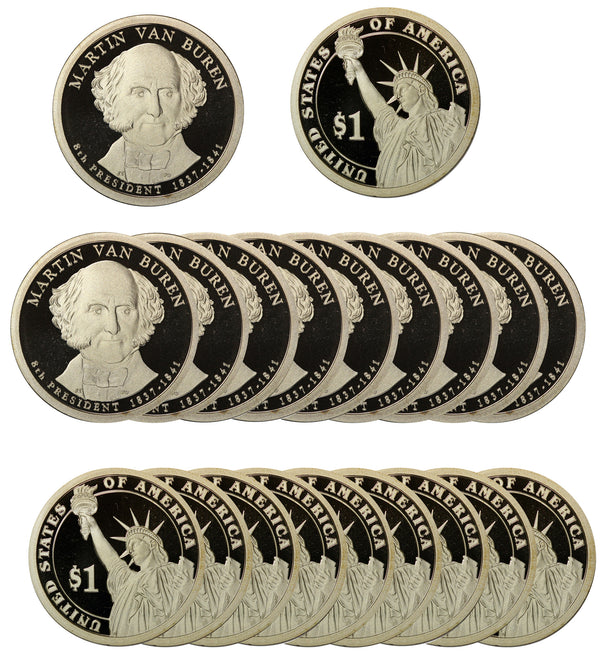 2008 S Martin Van Buren Presidential Dollar Proof Roll (20 Coins)