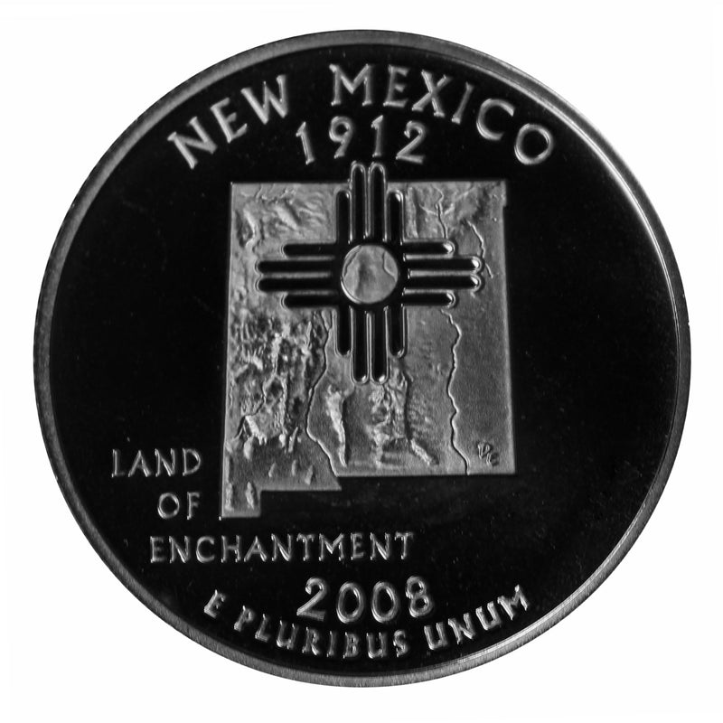 2008 S State Quarter New Mexico Gem Deep Cameo Proof 90% Silver